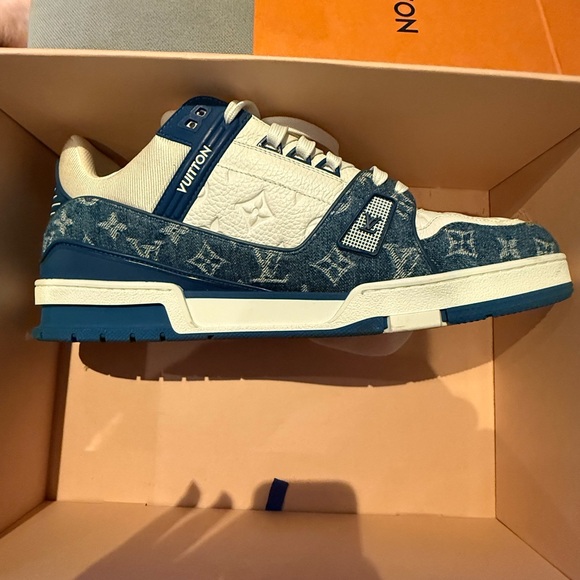 Louis Vuitton Trainers, Blue, Size 15, Like New with Box - Picture 9 of 11
